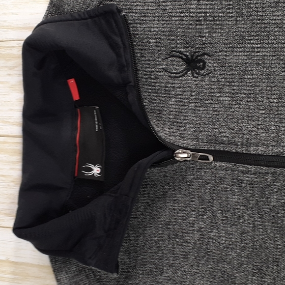 Spyder Other - Spyder Half Zip Pullover Sweater Black & Charcoal Men's Size L